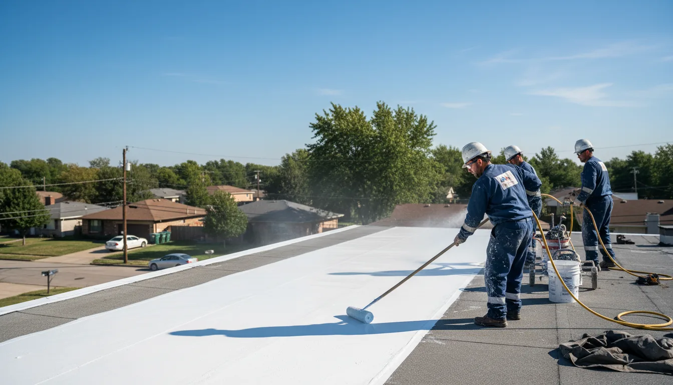 Commercial roof coating in Teague, TX near me